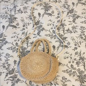 Clare V petite Alice woven straw bag